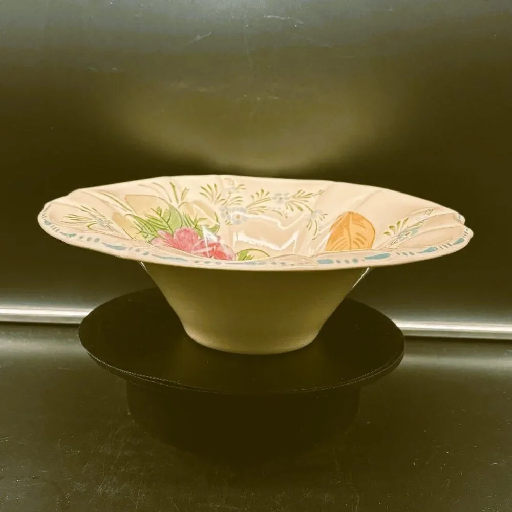 Vintage 1940 Bahl Potteries Nove Rose Sandela Ware Line Centerpiece Bowl 10" - Picture 5 of 10